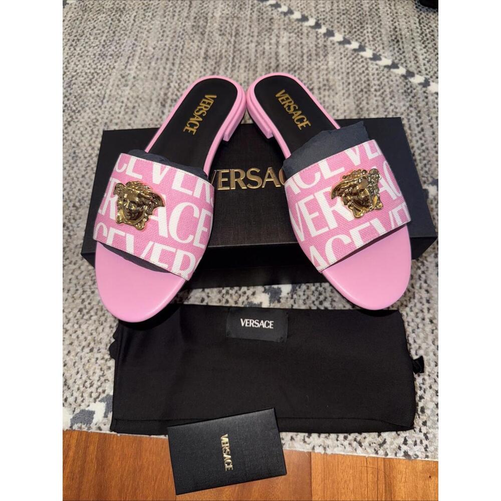 BNWT Versace La Medusa Women’s Flats Rosa Pink Size 37.5 US 7.5 $900